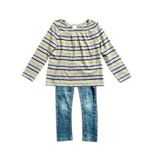 GIRLS, SET/2, OLD NAVY, STRETCH SKINNY JEANS. DARK DENIM. SIZE 5T. SIZE 5